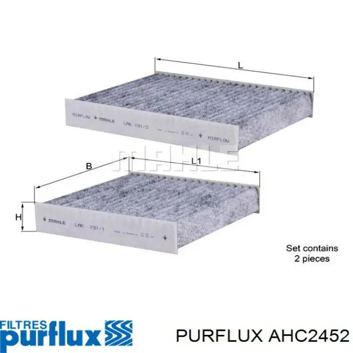 AHC2452 Purflux Внутрішньосалонний фільтр