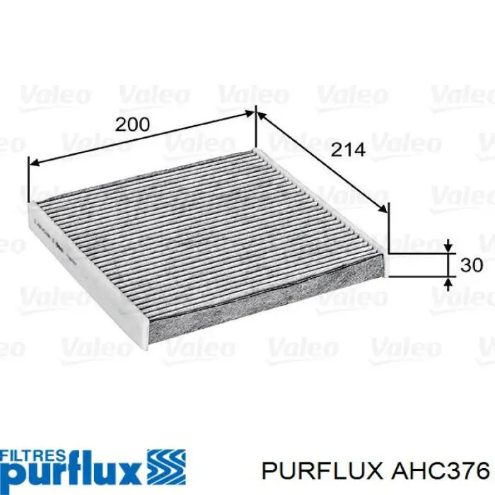 AHC376 Purflux Внутрішньосалонний фільтр