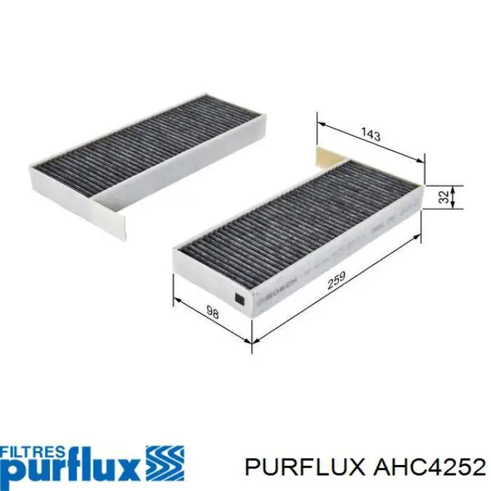 AHC4252 Purflux Внутрішньосалонний фільтр
