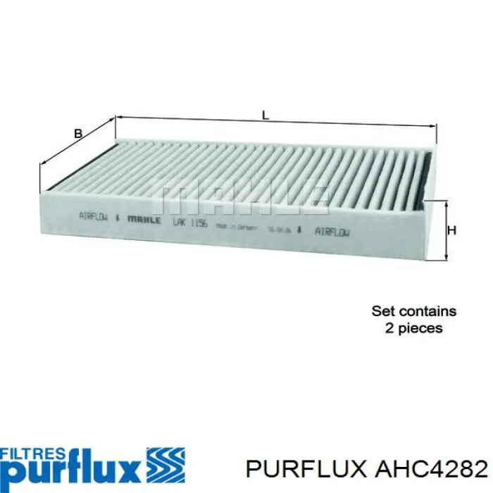 Купити AHC4282 Purflux Фільтр салону вугільний