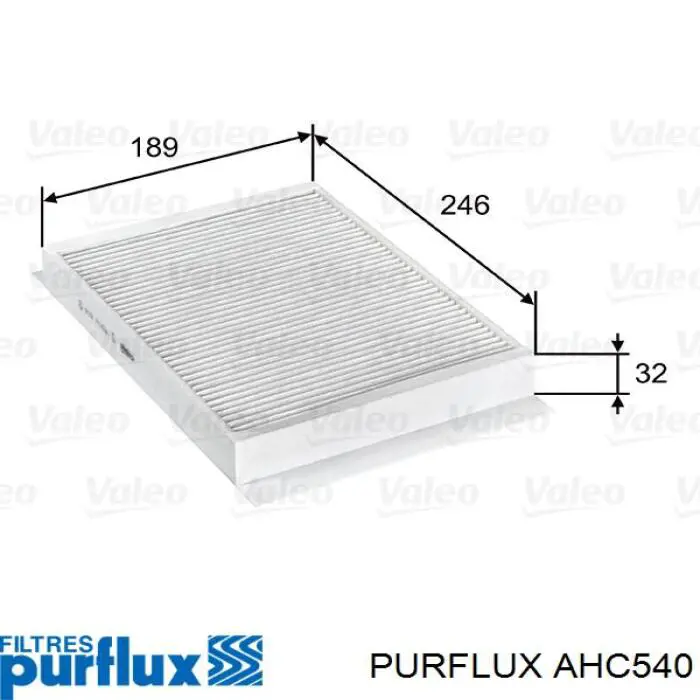 AHC540 Purflux Внутрішньосалонний фільтр