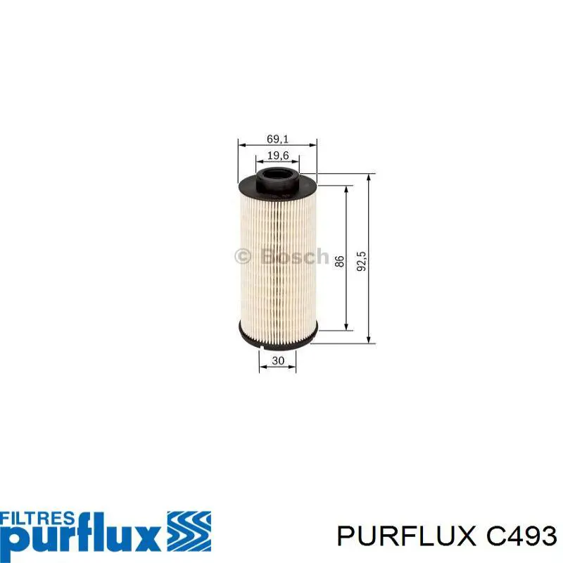 Купити C493 Purflux Фільтр-відстійник палива грубої очистки