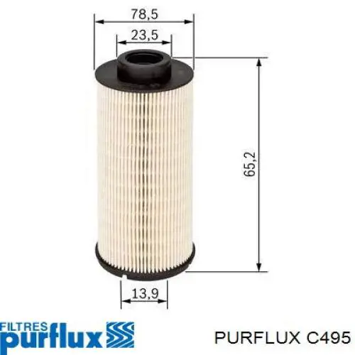 Фільтр тонкого очищення палива Purflux C495 ціна, від 7.61 USD