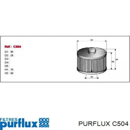C504 Purflux фільтр паливний
