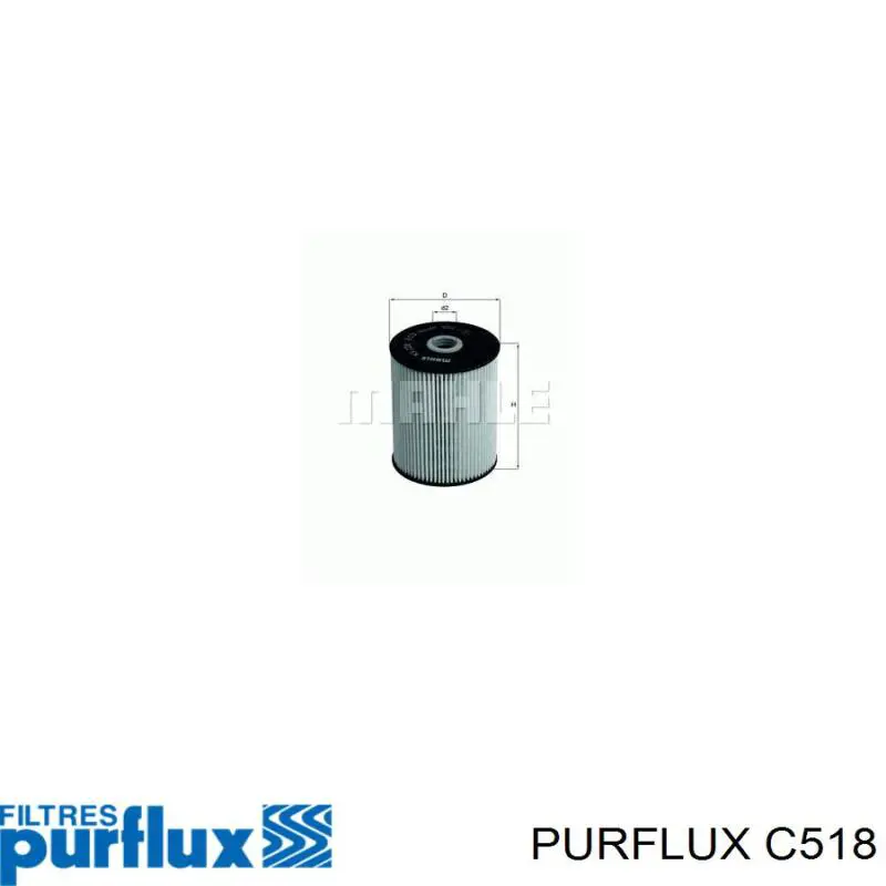 Фільтр тонкого очищення палива Purflux C518 ціна, від 13.76 USD