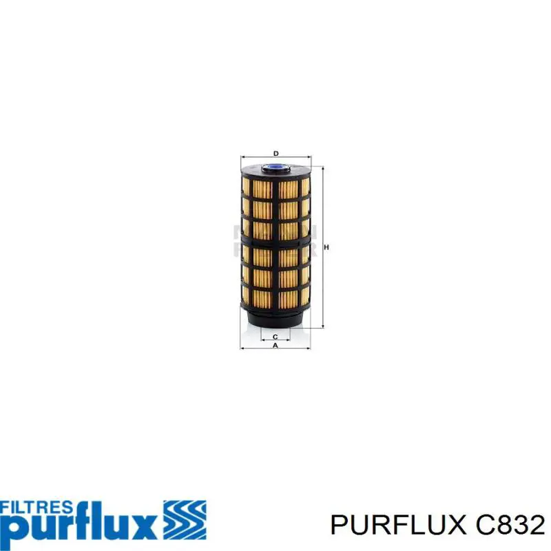 Купити C832 Purflux Фільтр-відстійник палива грубої очистки