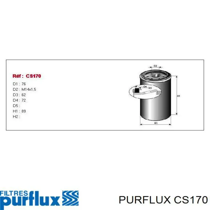 CS170 Purflux Фільтр палива