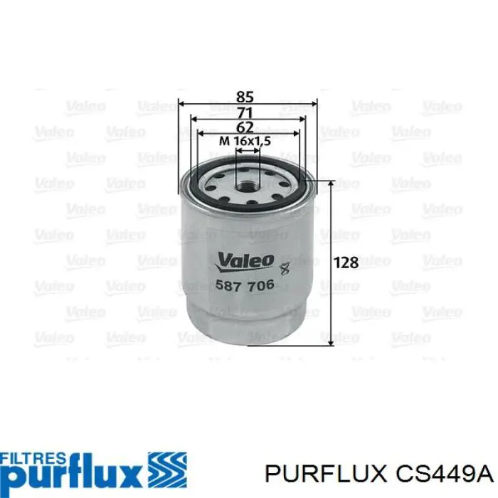 Фільтр тонкого очищення палива Purflux CS449A ціна, від 5.44 USD