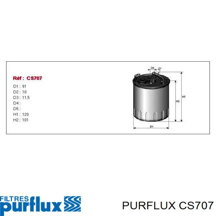 Паливний фільтр CS707 Purflux