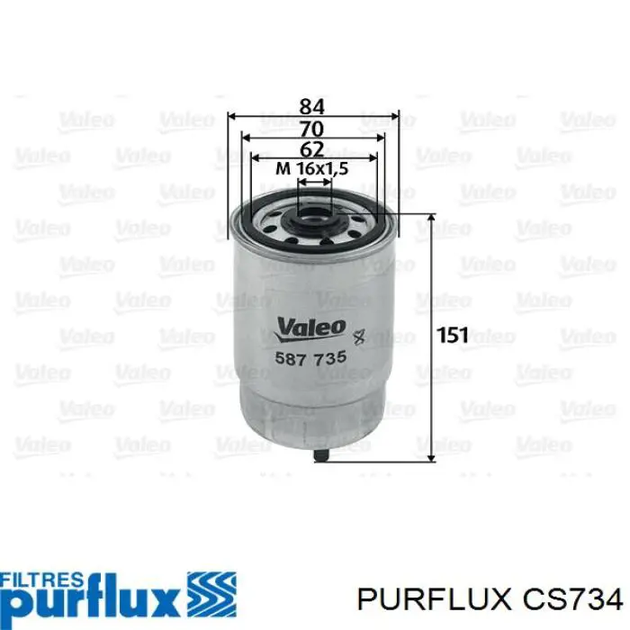 Паливний фільтр CS734 Purflux