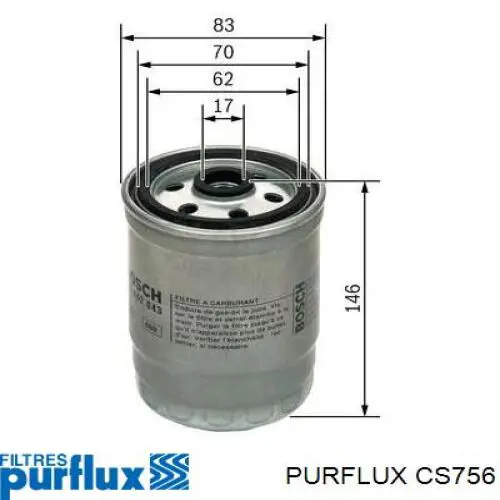 CS756 Purflux Фільтр палива
