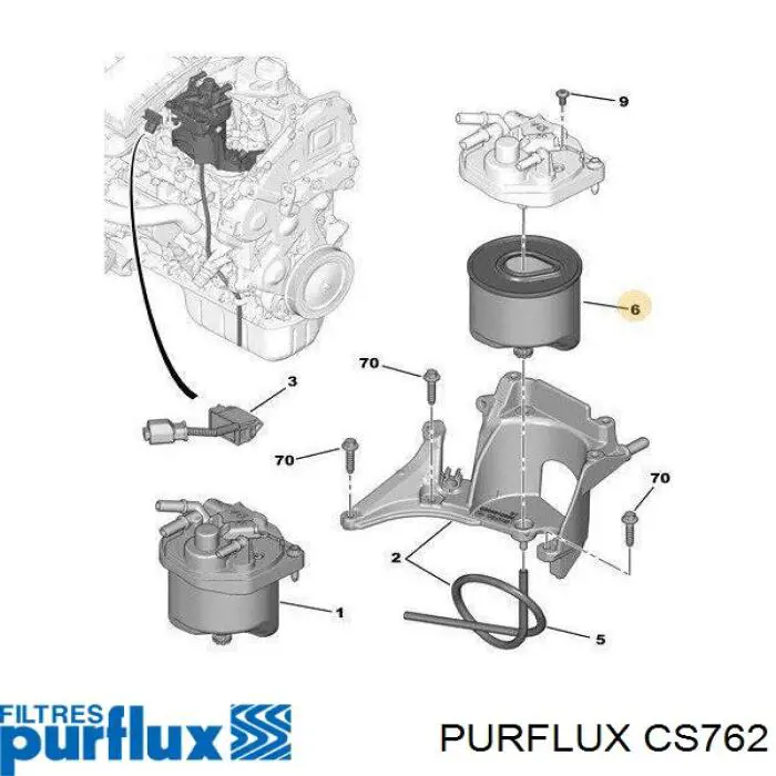 CS762 Purflux Фільтр палива