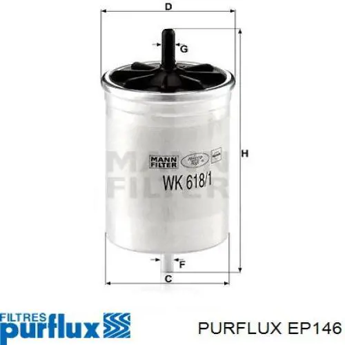 EP146 Purflux фільтр паливний