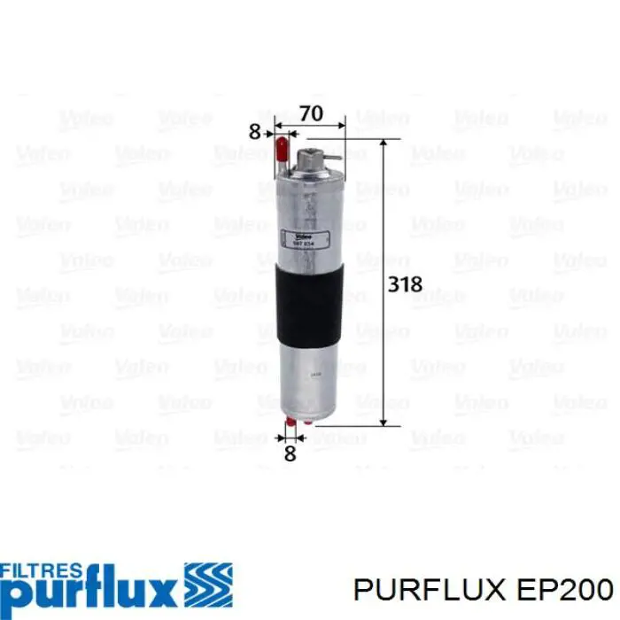 EP200 Purflux фільтр паливний
