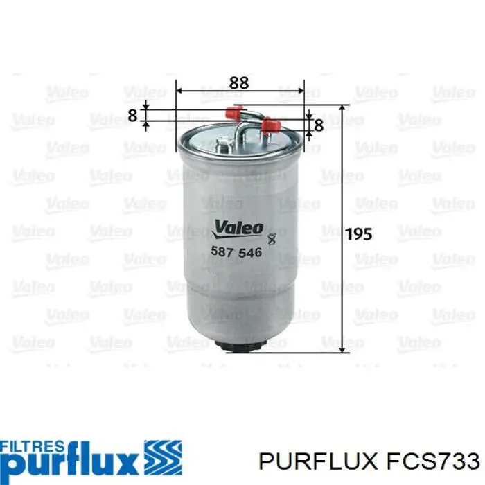 Фільтр тонкого очищення палива Purflux FCS733 ціна, від 22.61 USD