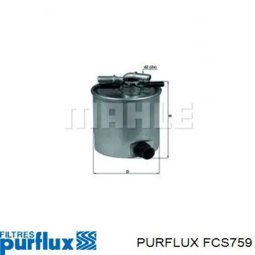 Купити FCS759 Purflux Фільтр-відстійник палива грубої очистки