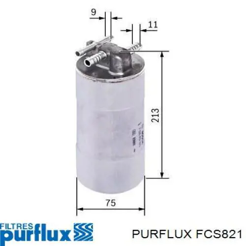 Фільтр тонкого очищення палива Purflux FCS821 ціна, від 42.19 USD