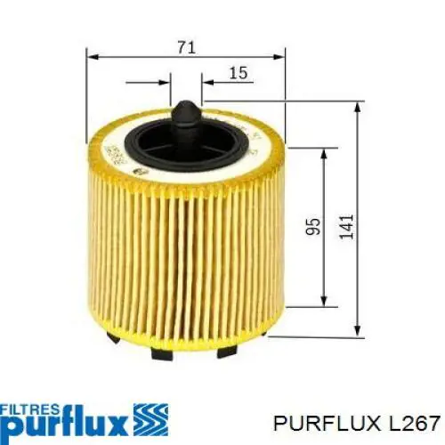 Купити L267 Purflux Фільтр очищення масла відцентровий