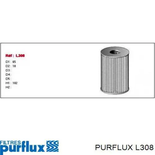 L308 Purflux фільтр масляний