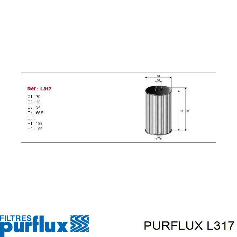 L317 Purflux фільтр масляний