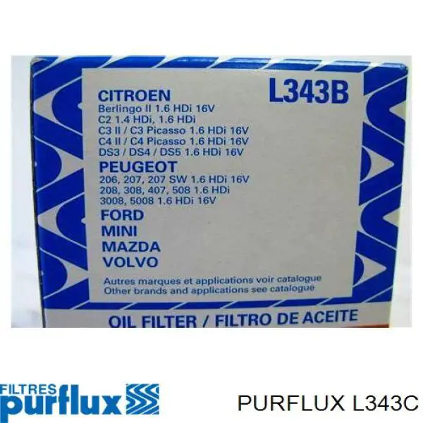 Фільтр масляний Purflux L343C
