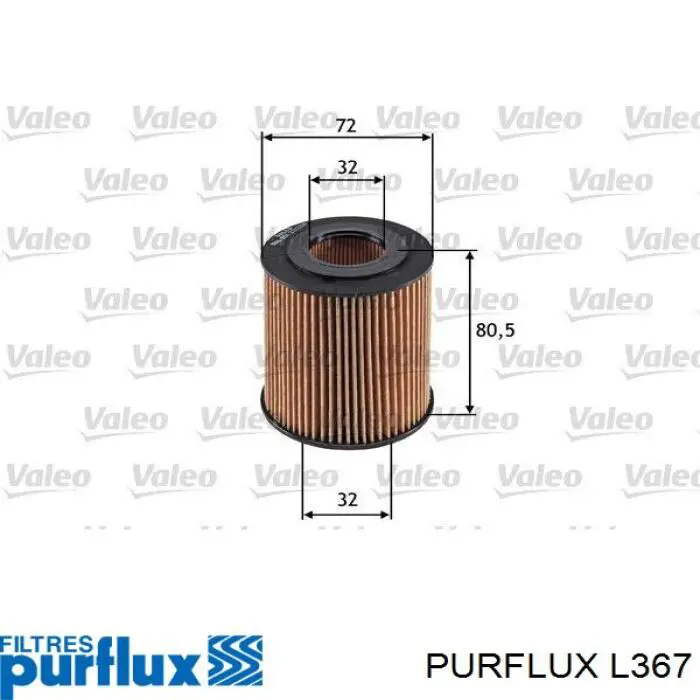 Масляний фільтр двигуна Purflux L367 ціна, від 6.33 USD