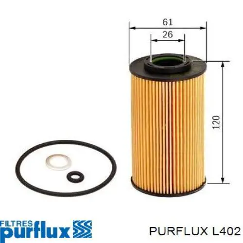 Масляний фільтр двигуна Purflux L402 ціна, від 5.43 USD