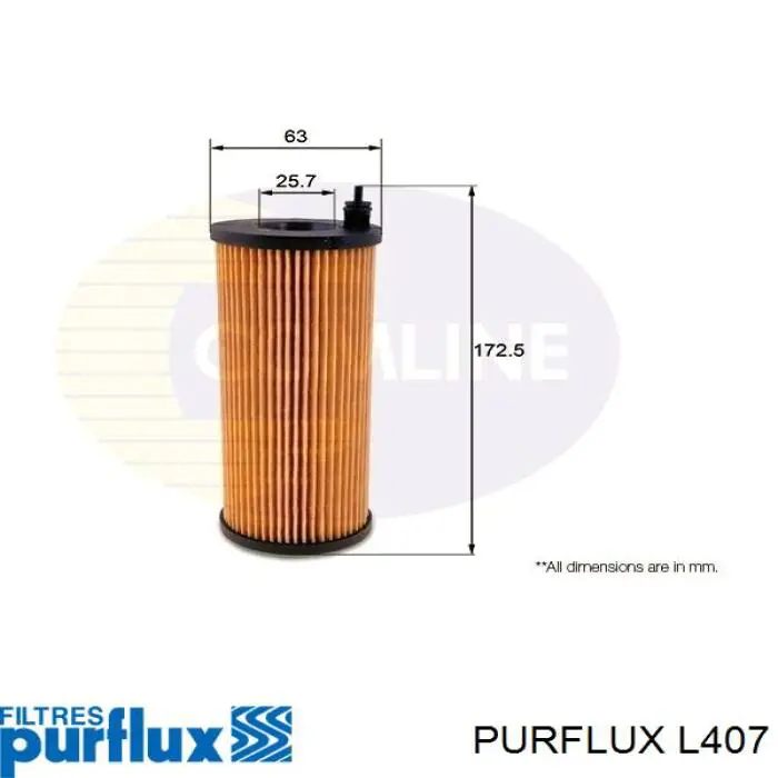 Масляний фільтр L407 Purflux
