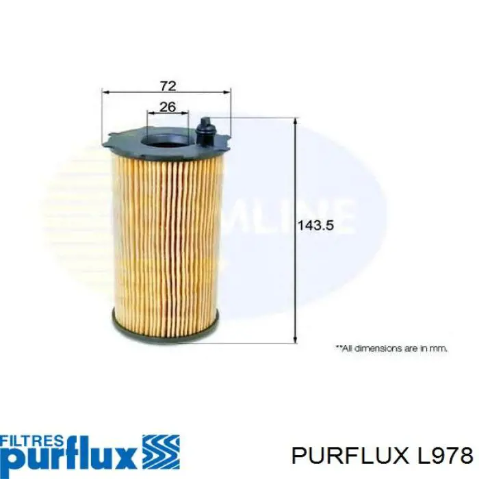 Фільтр масляний Purflux L978