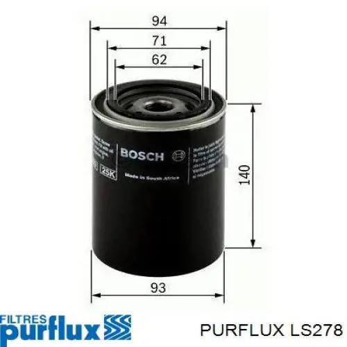 LS278 Purflux Фільтр масла