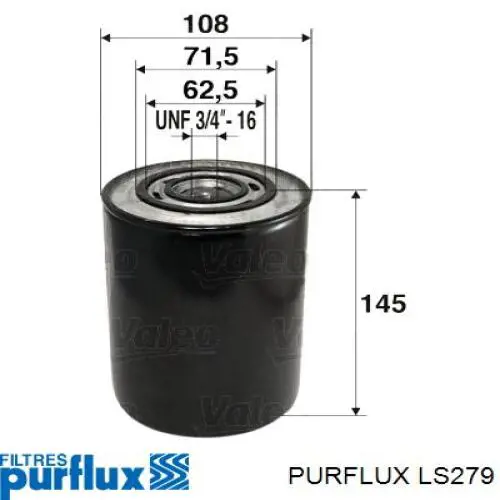 Масляний фільтр LS279 Purflux