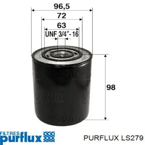 LS279 Purflux Фільтр масла