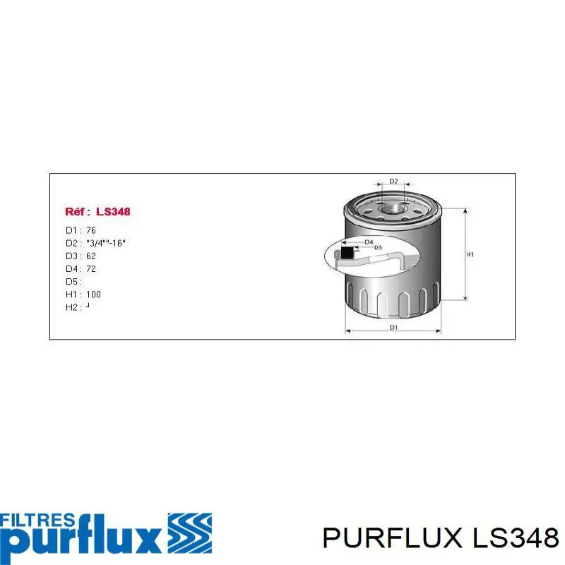 Купити LS348 Purflux Фільтр очищення масла відцентровий