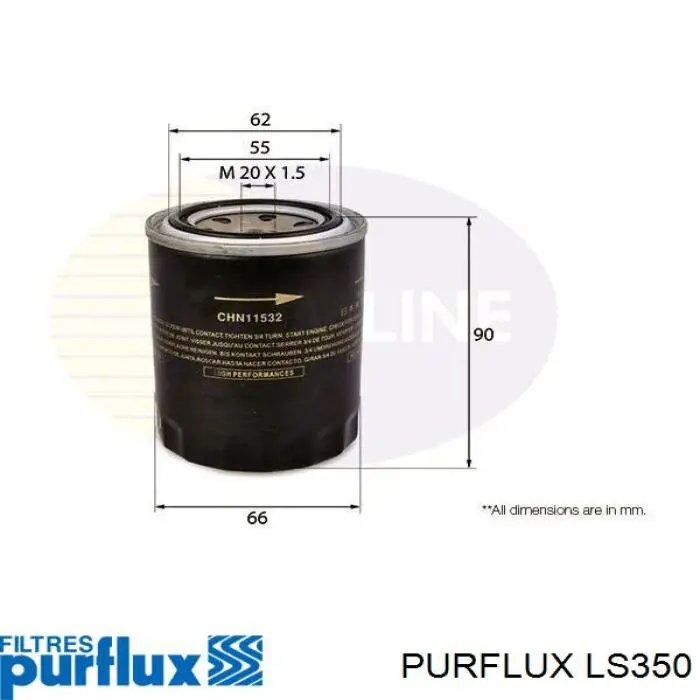 Купити LS350 Purflux Фільтр очищення масла відцентровий