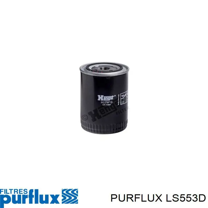 Масляний фільтр двигуна Purflux LS553D ціна, від 9.22 USD