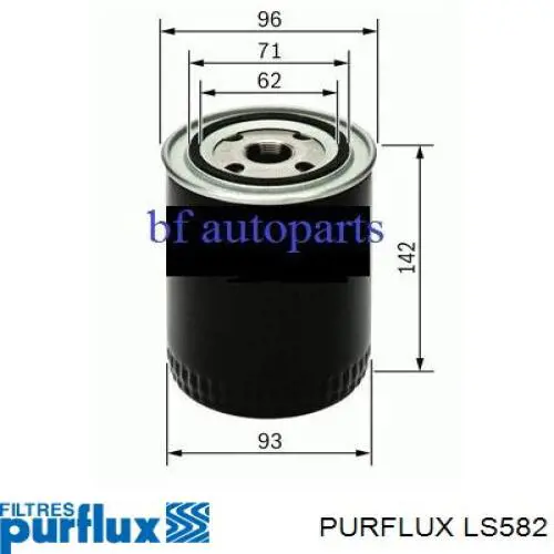 LS582 Purflux Фільтр масла