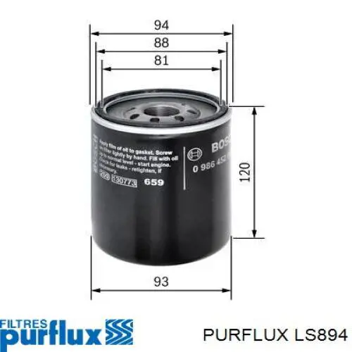 Масляний фільтр двигуна Purflux LS894 ціна, від 7.96 USD