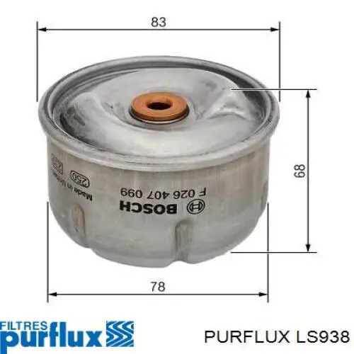 LS938 Purflux фільтр масляний