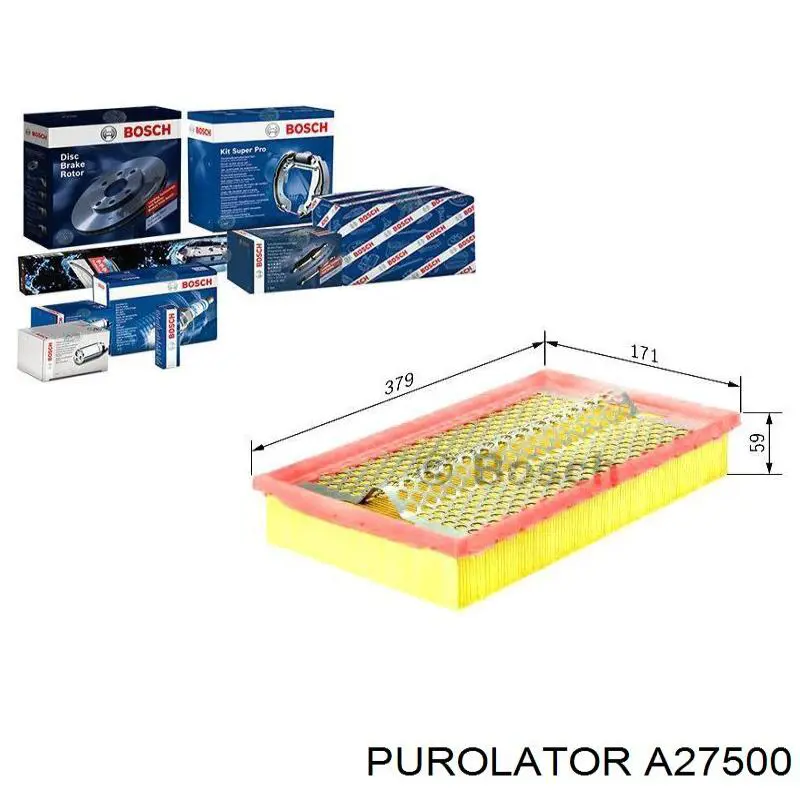 Елемент повітряного фільтра Purolator A27500 ціна, від 5.90 USD