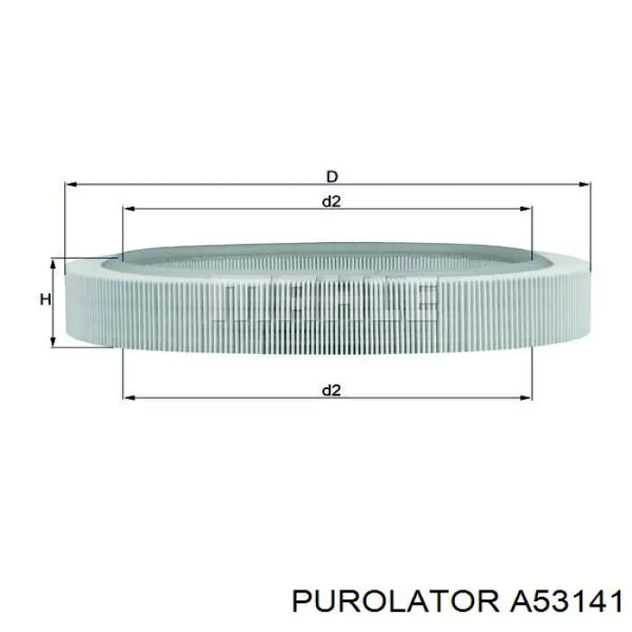 A53141 Purolator Повітряний фільтр двигуна