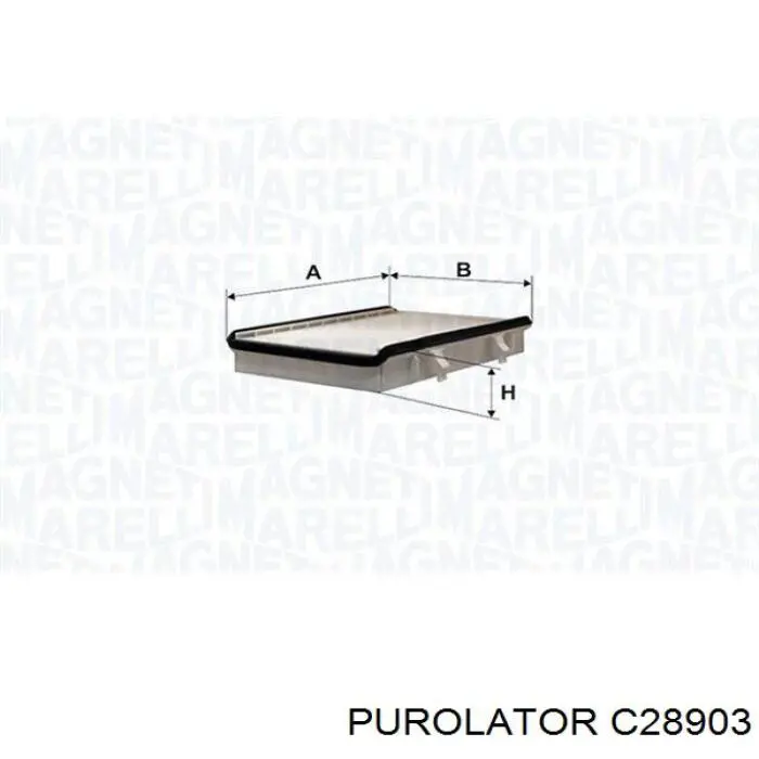 C28903 Purolator Внутрішньосалонний фільтр