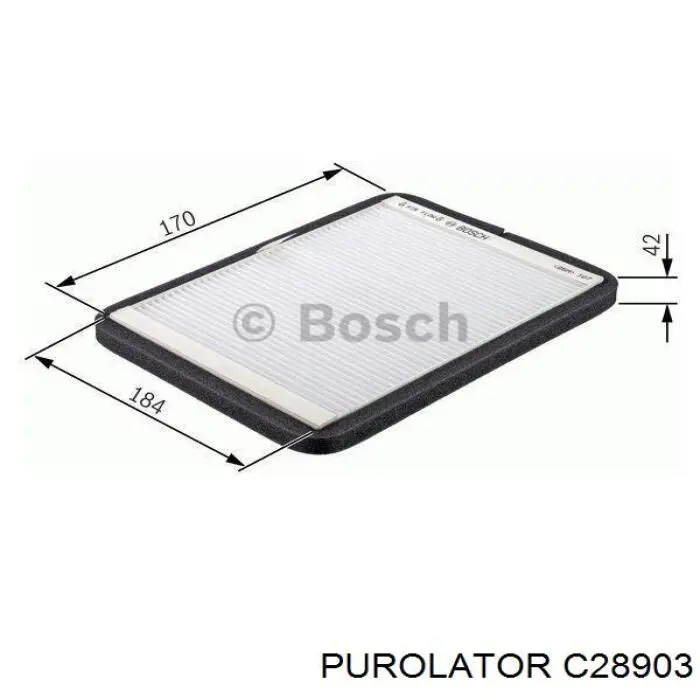 Фільтр повітряний обігрівача Purolator C28903 ціна, від 13.16 USD