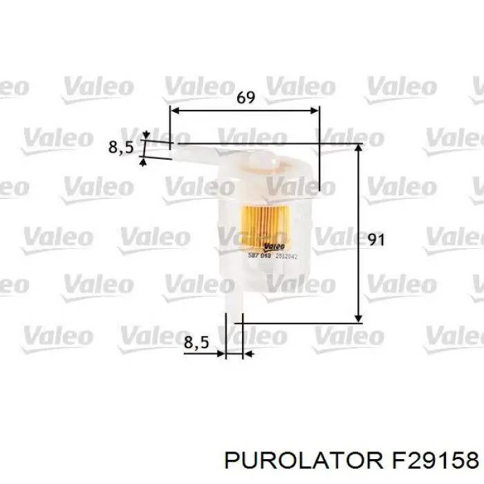 F29158 Purolator Фільтр палива