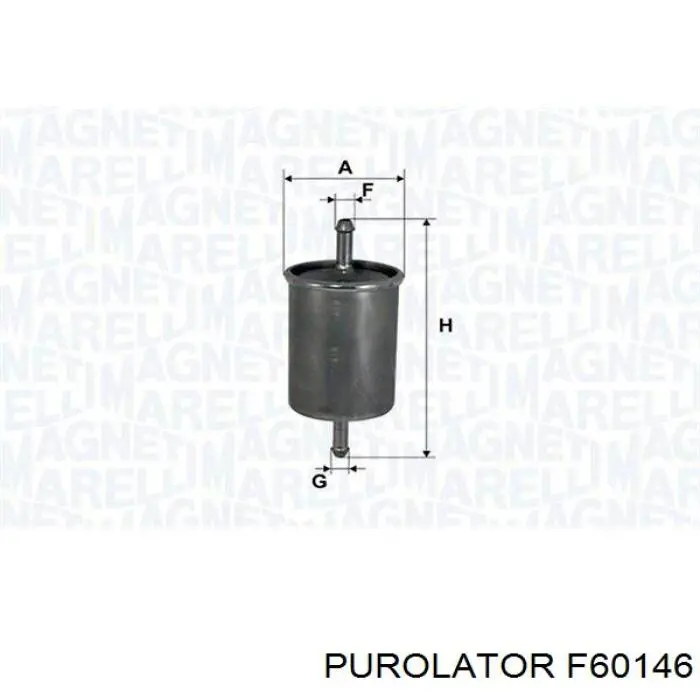 Фільтр тонкого очищення палива Purolator F60146 ціна, від 6.37 USD