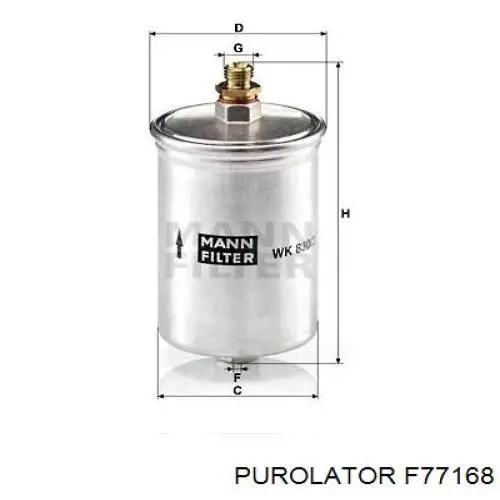 Купити F77168 Purolator Фільтр-відстійник палива грубої очистки