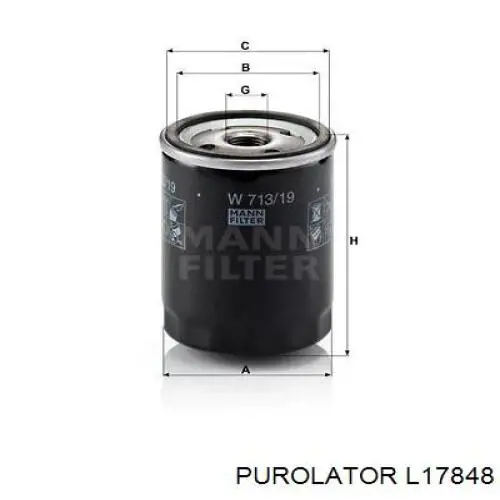 Купити L17848 Purolator Фільтр очищення масла відцентровий