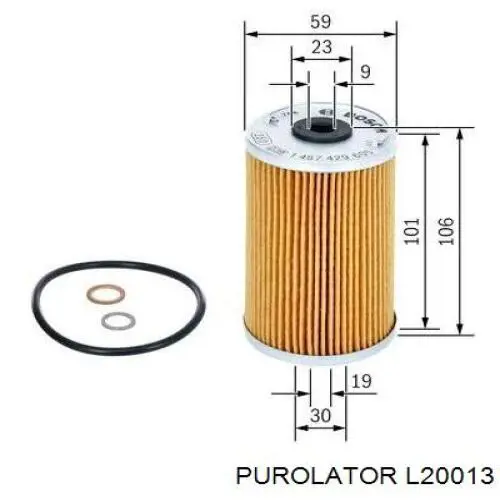 Масляний фільтр двигуна Purolator L20013 ціна, від 4.37 USD