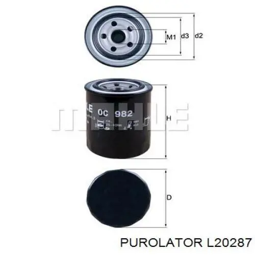 Купити L20287 Purolator Фільтр очищення масла відцентровий