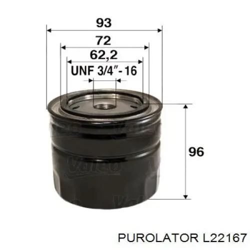 L22167 Purolator Фільтр масла
