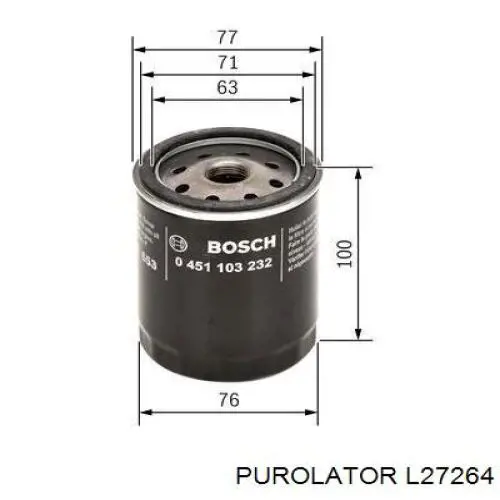 L27264 Purolator фільтр масляний